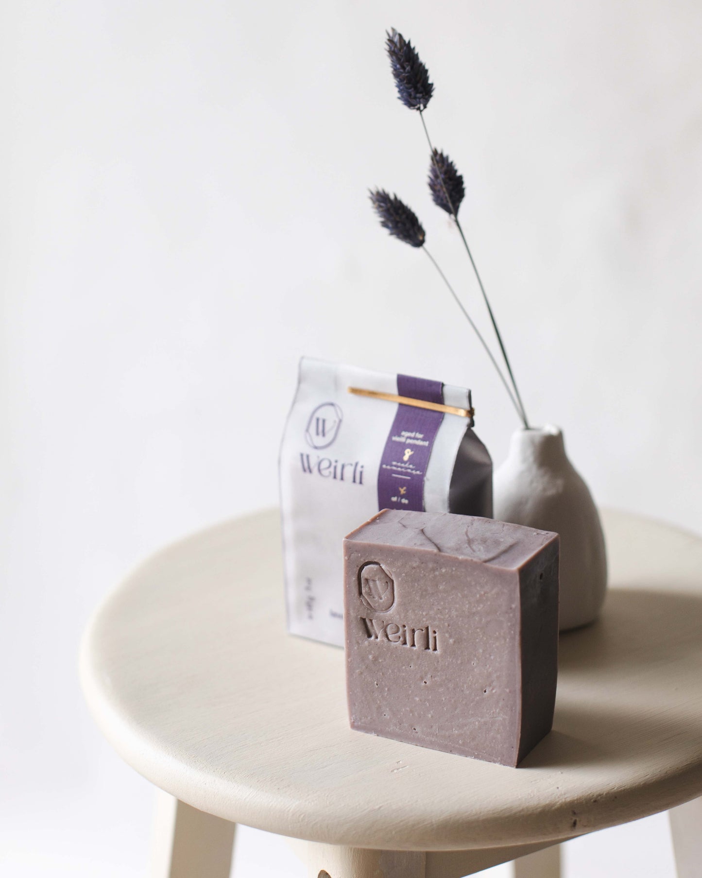 Weirli Nourishing Lavender and Purple Clay Soap Square