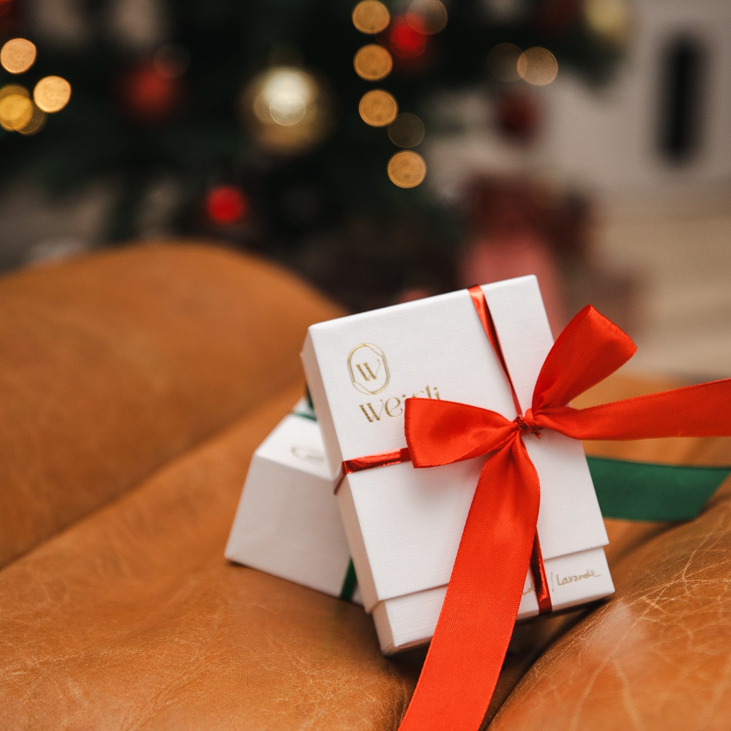 Weirli Soap Square Boxes with a red bow