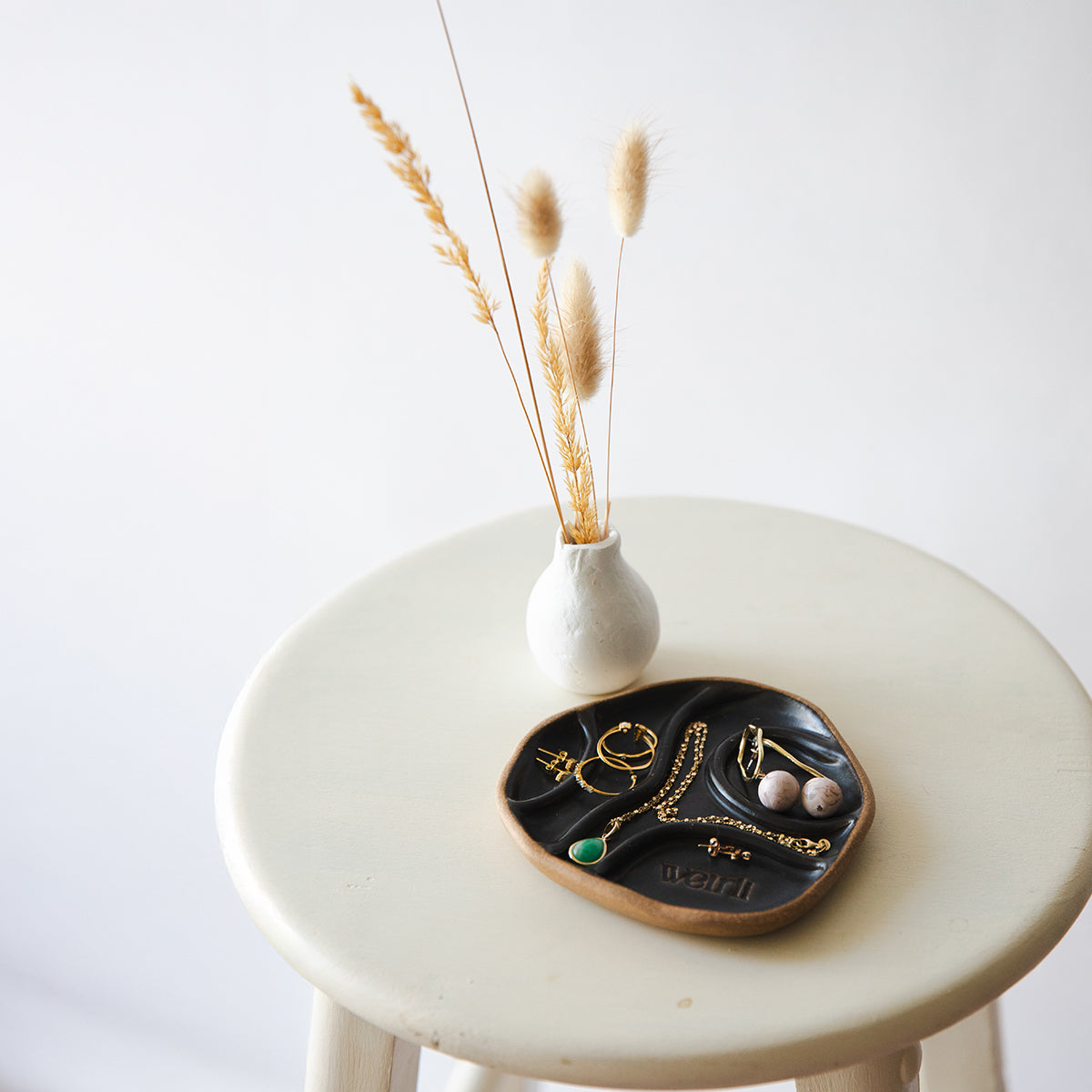  Soap Stoneware Handcrafted Holder used as a jewelry organizer